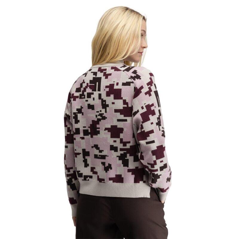 Pulover de cu fermoar pe un sfert pentru femei Fade-W Pink Roz
