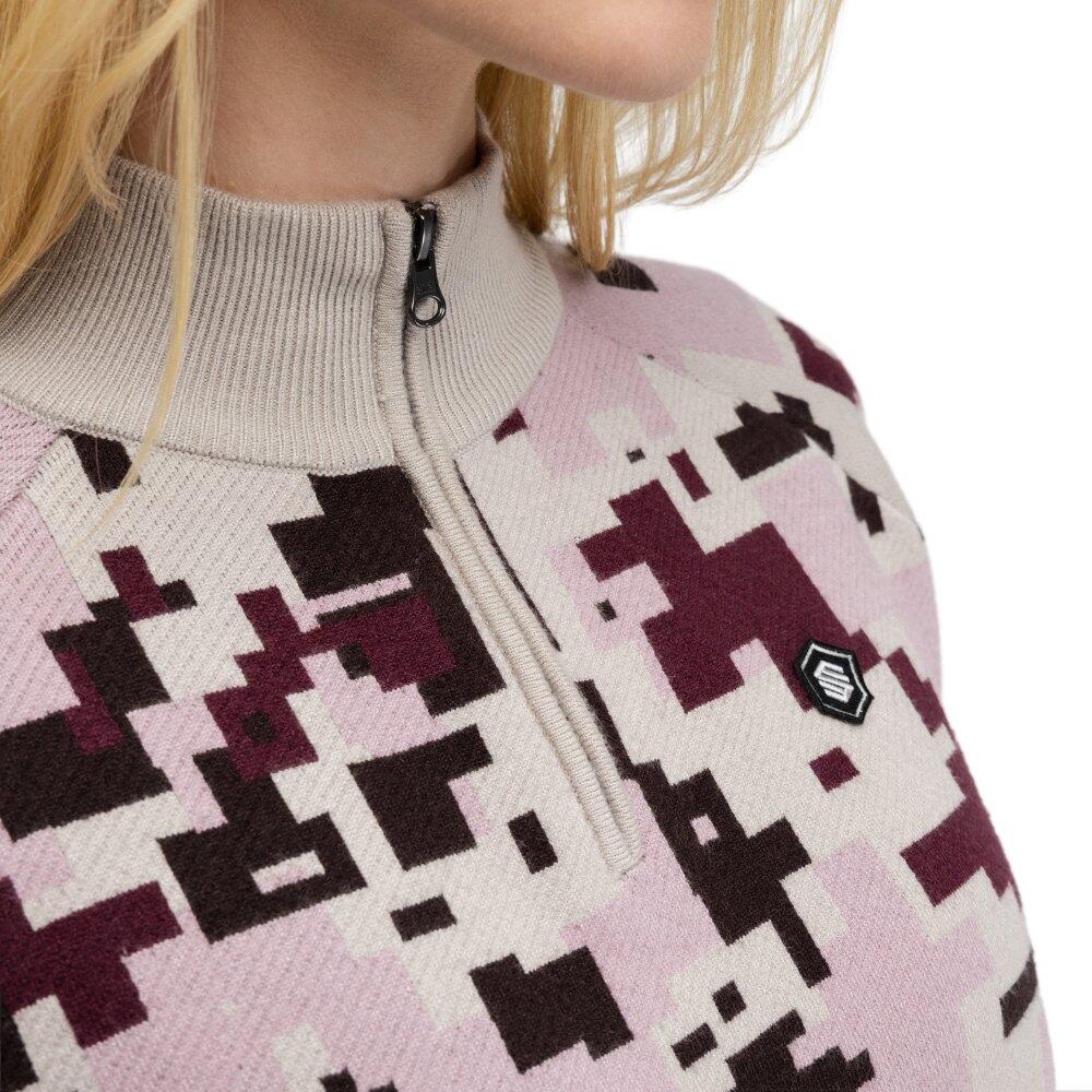 Women Golf 's quarter-zip sweater Fade-W Pink Pink 5/7