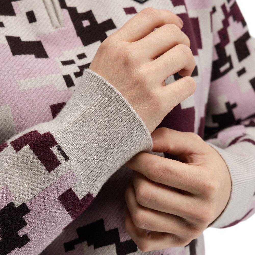 Women Golf 's quarter-zip sweater Fade-W Pink Pink 4/7