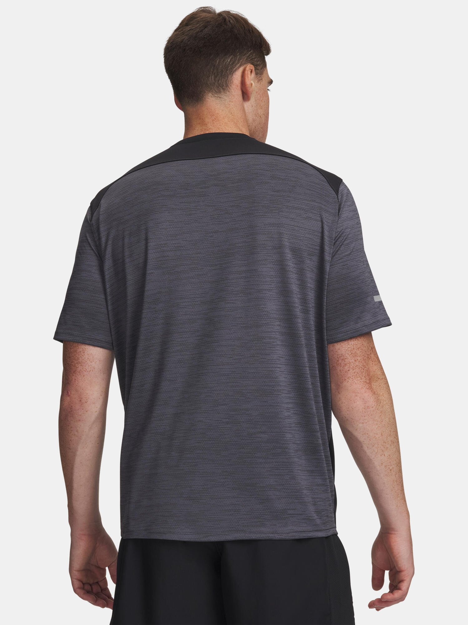 Maglietta da allenamento uomo Under Armour Tech Utility nero/rosso veleno 2/3