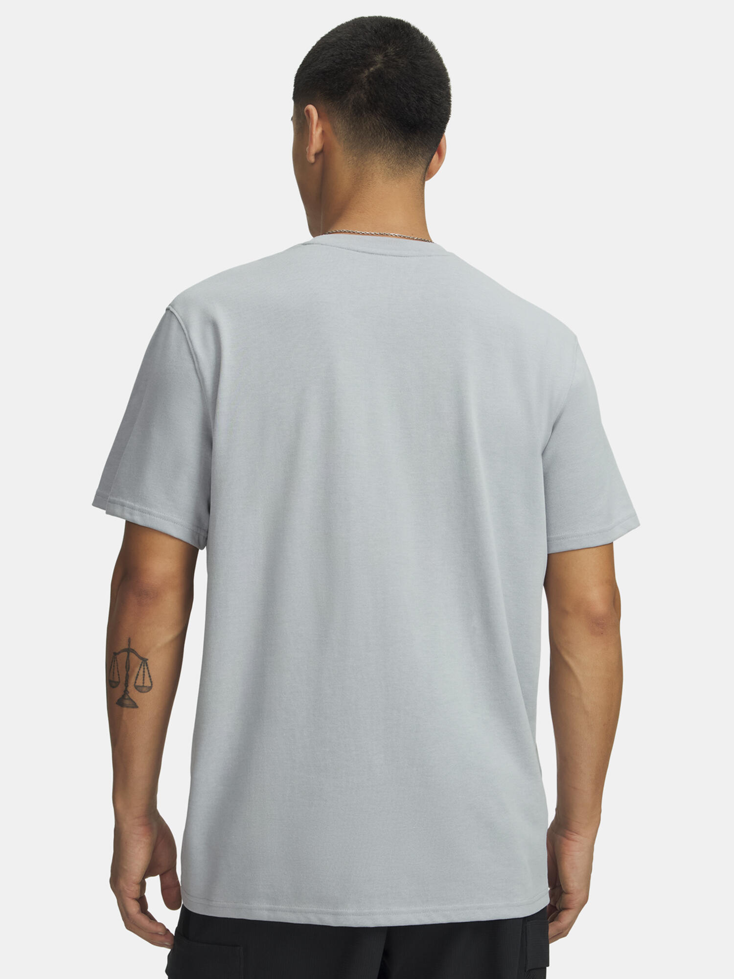 Heren T-shirt Under Armour HW Armour Label mod grijs medium melange/zwart 2/6