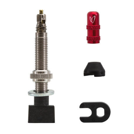 Caffélatex tubeless valve 40mm (x2) - silver