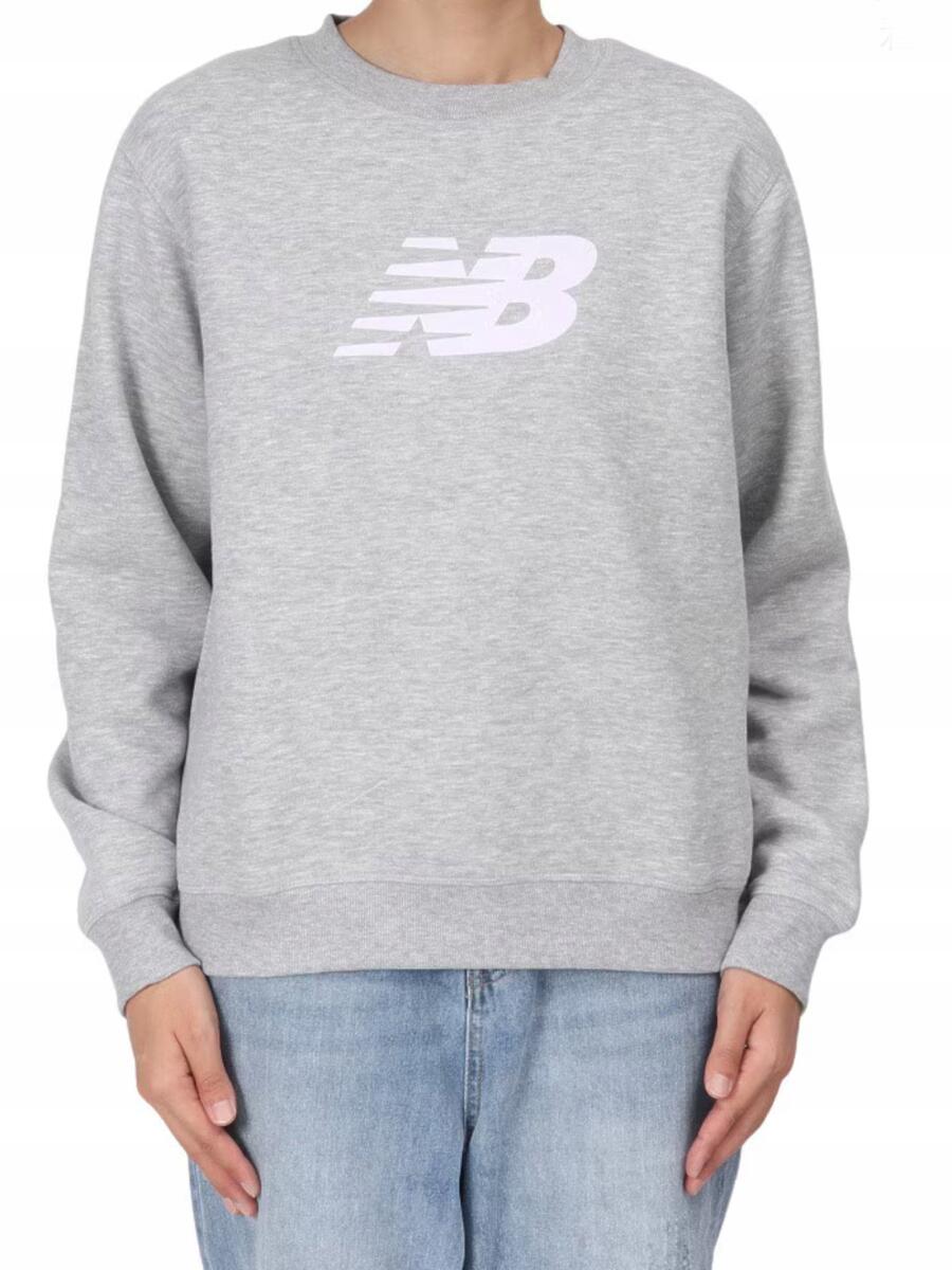 Bluza Damska New Balance Wt43526Ag Ciepła Bawełniana Sportowa Dresy Szara L 4/7