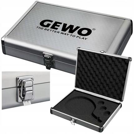 ALUMINIOWE ETUI NA RAKIETKĘ DO TENSIA STOŁOWEGO GEWO POKROWIEC SREBRNY