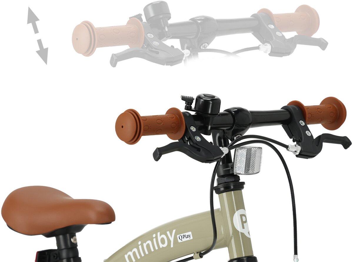 Glerc Kinderfiets, 18 inch kinderfiets voor meisjes van 5 t/m 8 jaar oud, retro vintage stijl, met mand, zijwielen en bel, geel