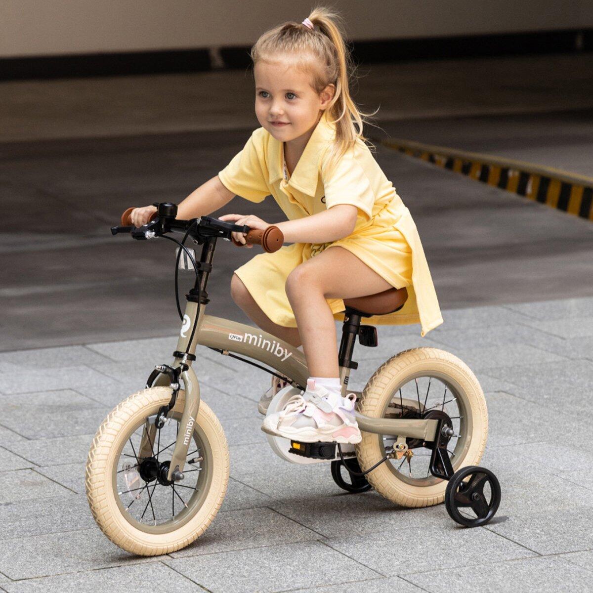 Qplay Miniby Bicicleta infantil 12 polegadas - 3 em 1 - Verde oliva 7/7