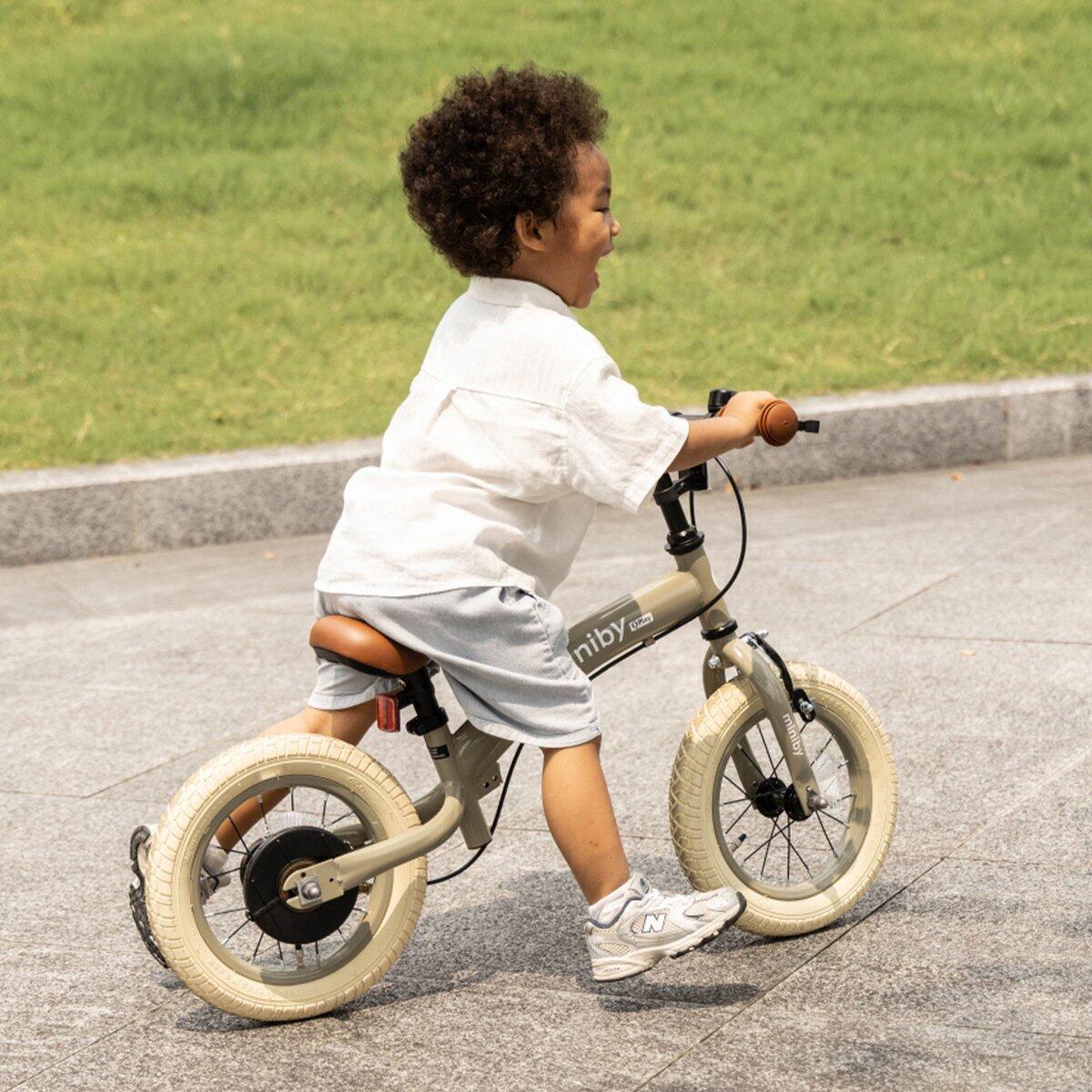 Qplay Miniby Bicicleta infantil 12 polegadas - 3 em 1 - Verde oliva 4/7