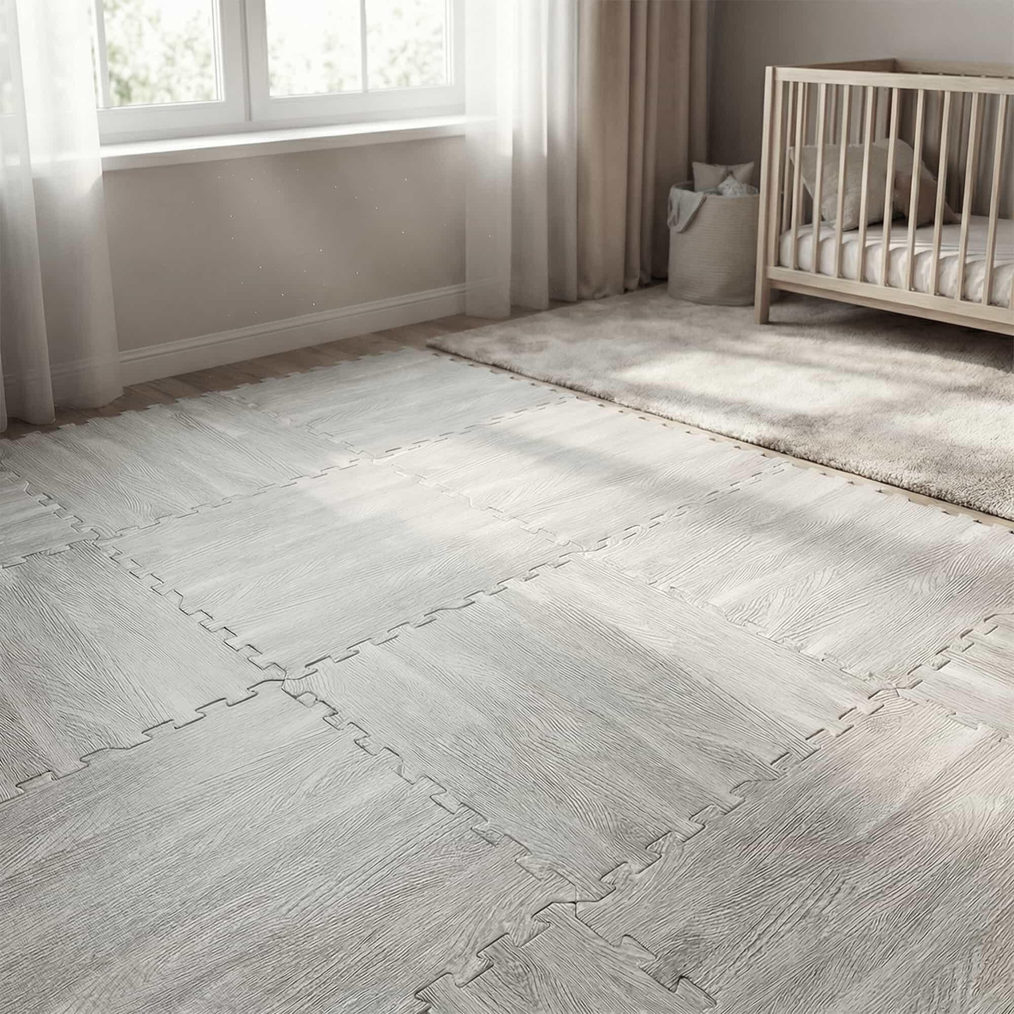X-star 4pc foam mat 60x60cm-grey wood 7/7