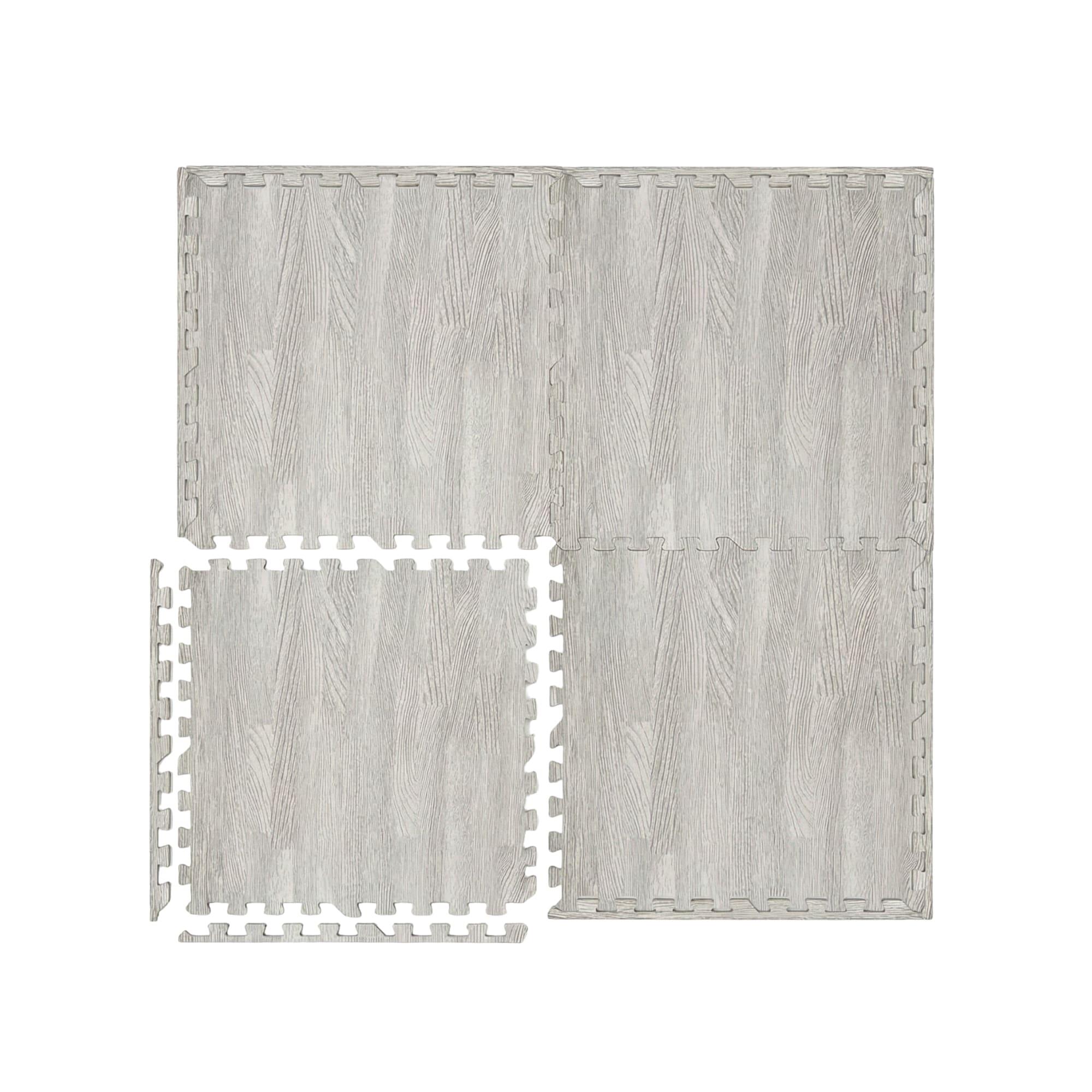 X-star 4pc foam mat 60x60cm-grey wood 4/7