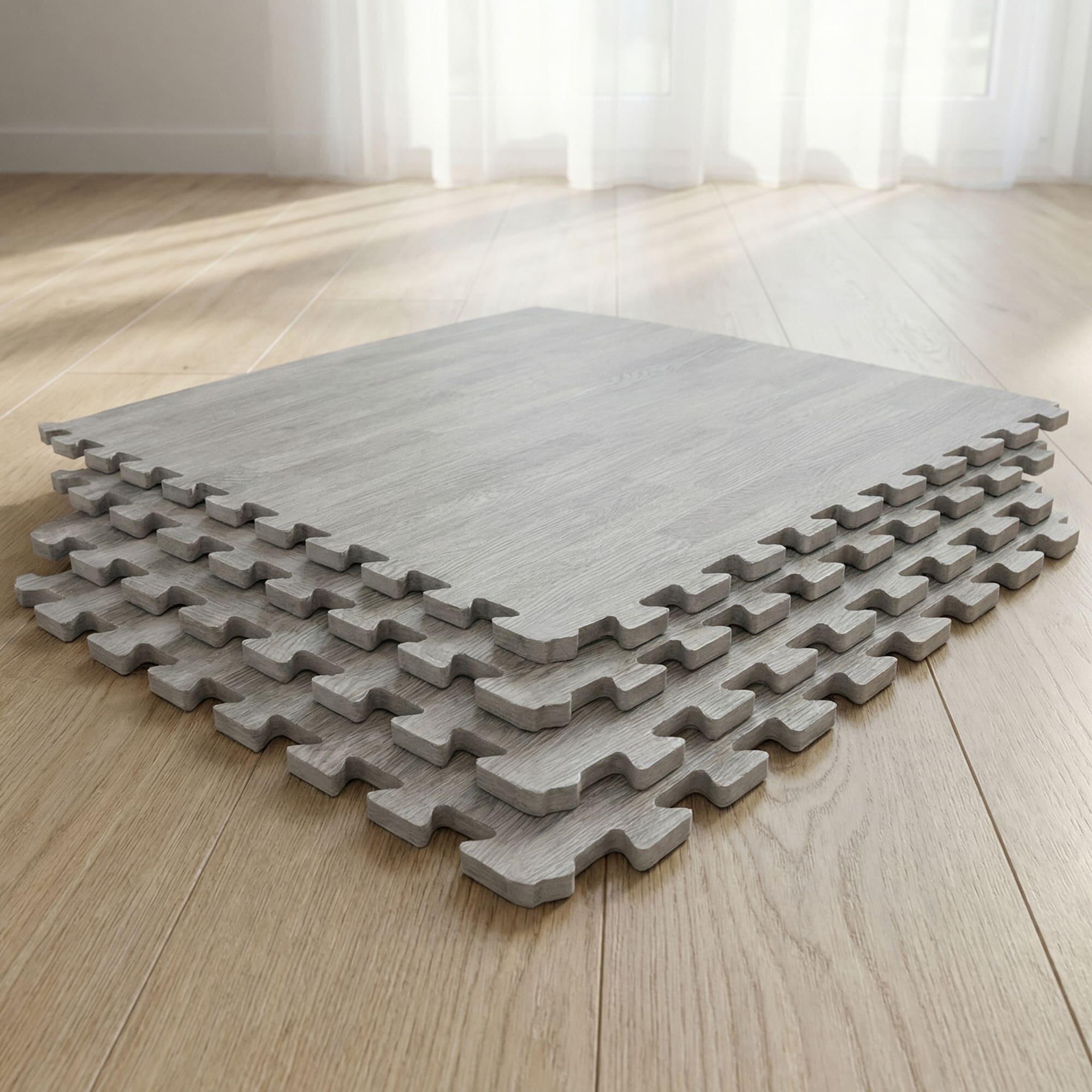 X-star 4pc foam mat 60x60cm-grey wood 6/7