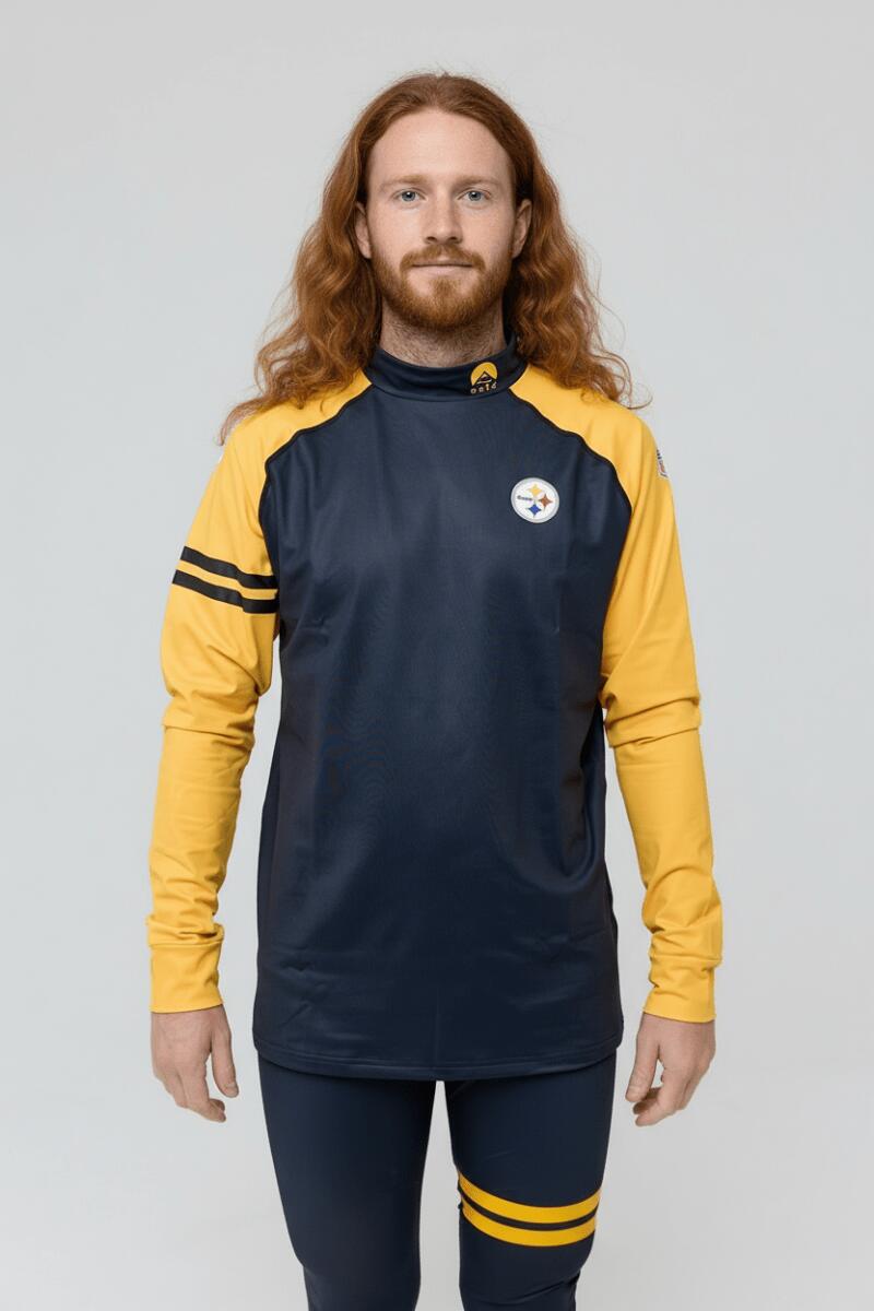Homme Ski Sous-vêtement Haut Thermique NFL Pittsburgh Steelers 1/7