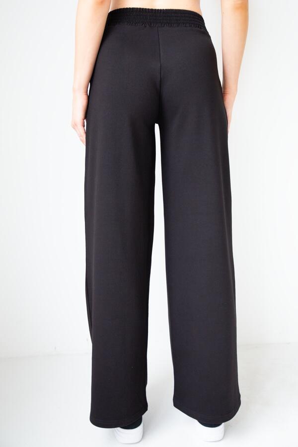 Spodnie dresowe damskie szerokie 2skin  I love  pilates black 3/7