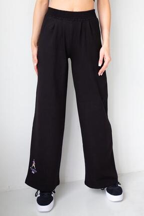 Spodnie dresowe damskie szerokie 2skin I love pilates black