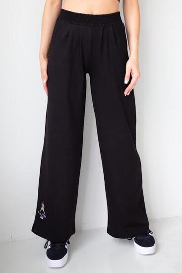 Spodnie dresowe damskie szerokie 2skin I love pilates black