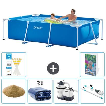 INTEX Piscina con estructura Rectangular - 260x160x65 cm - 7-piezas S89