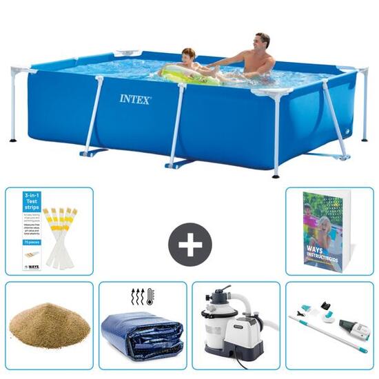 INTEX Piscina con estructura Rectangular - 260x160x65 cm - 7-piezas S89