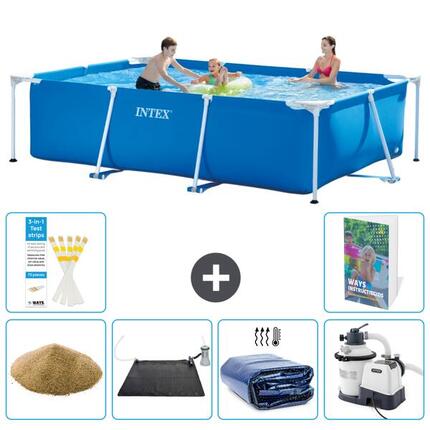 INTEX Piscina con estructura Rectangular - 300x200x75 cm - 7-piezas S69