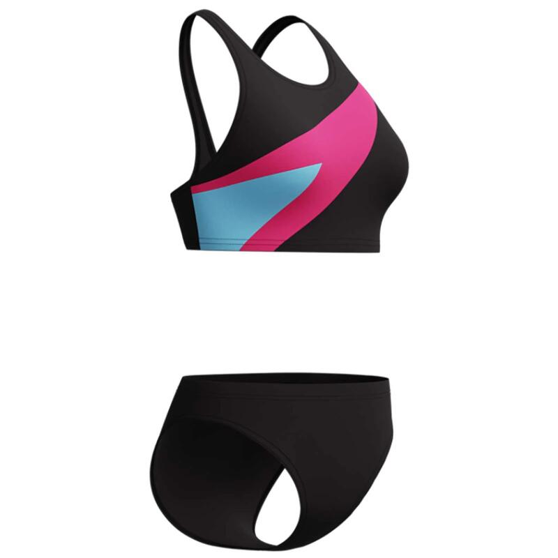 Costum inot femei 2 piese Speedo Hyperboom roz/negru – Endurance Pro, rezistent