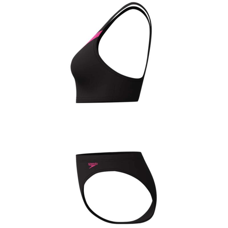 Costum inot femei 2 piese Speedo Hyperboom roz/negru – Endurance Pro, rezistent