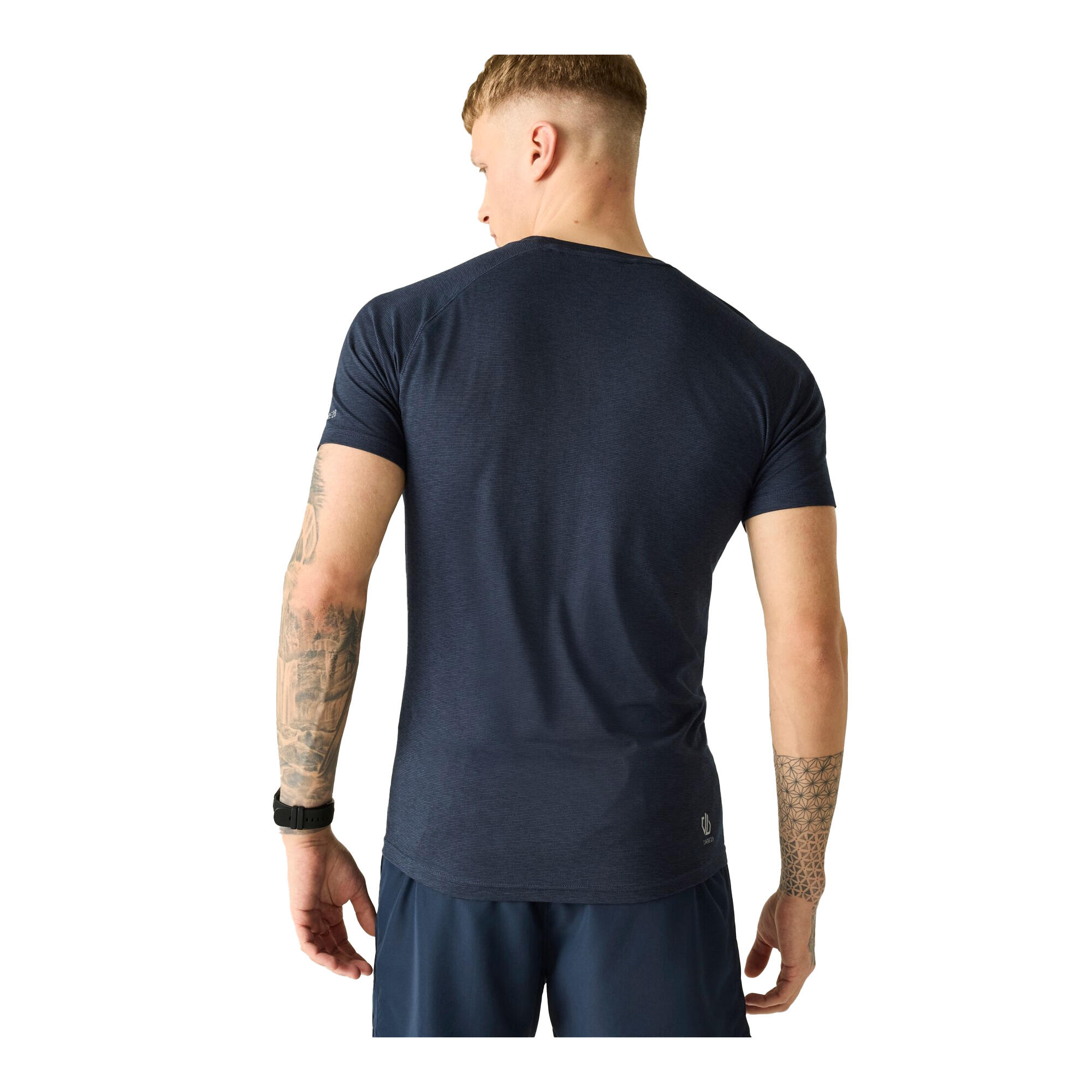 Tshirt Motif/style Chiné PERSIST Homme (Bleu Marine) 2/4