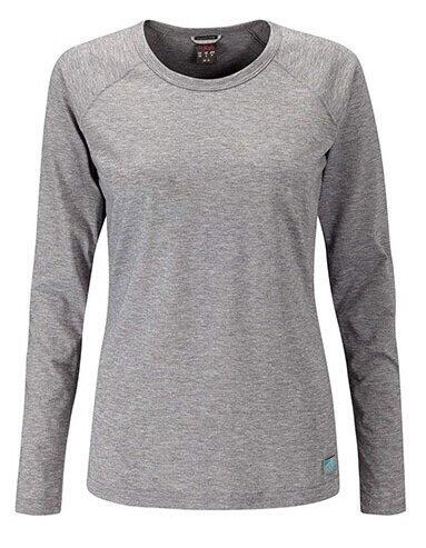 Koszulka z długim rękawem damska Rab CRIMP LS TEE WMNS GREY MARL 2/3
