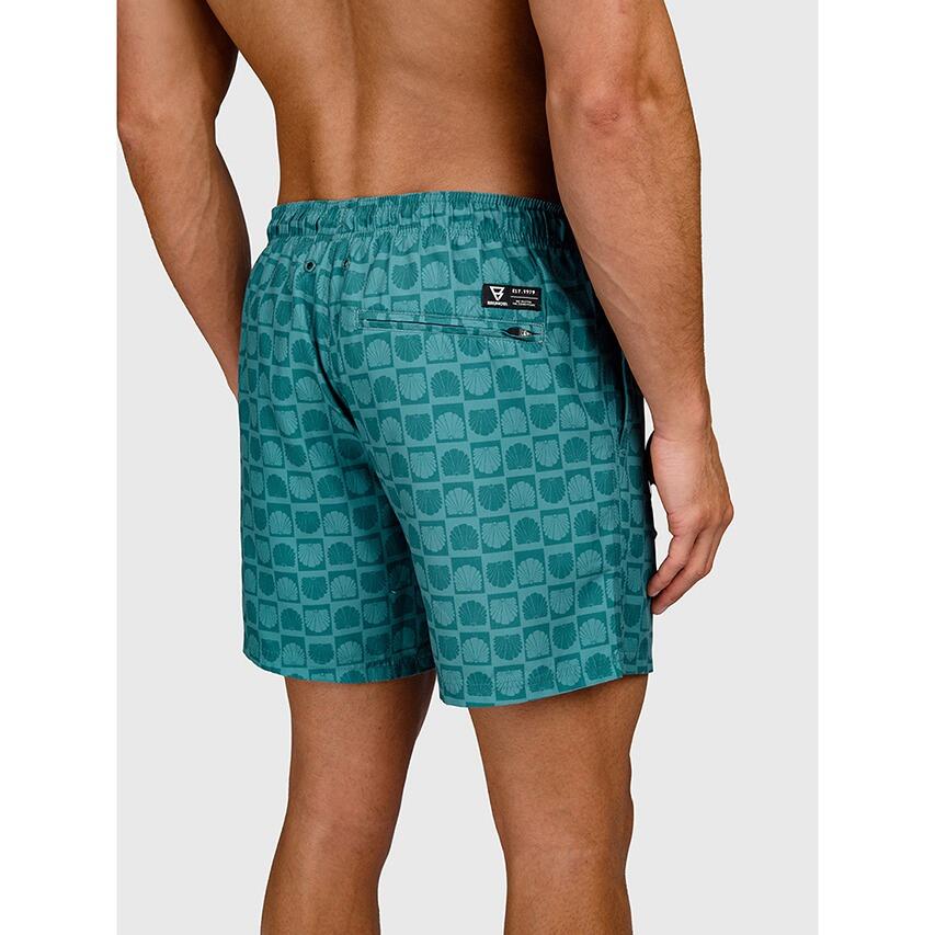 Heren Rits Zwemshort Cester Mini Shell Groen 6/7