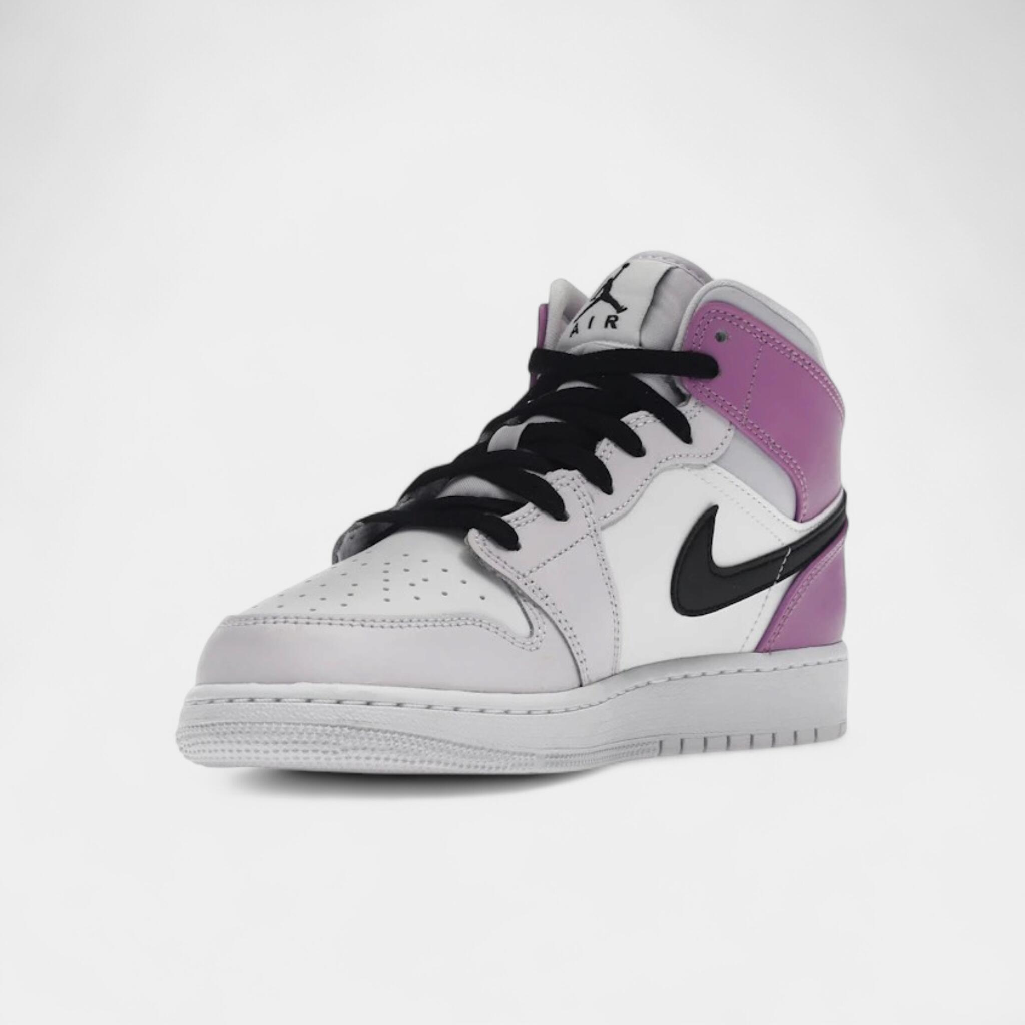 Jordan 1 Mid Barely Grape (GS) 3/4