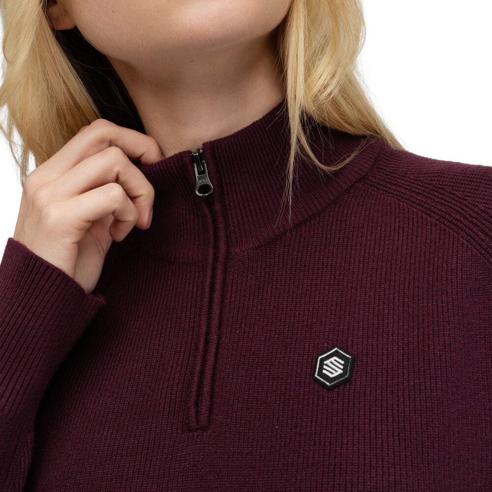 Pull de golf demi-zip femme Fade-W Cherry Rouge 4/7