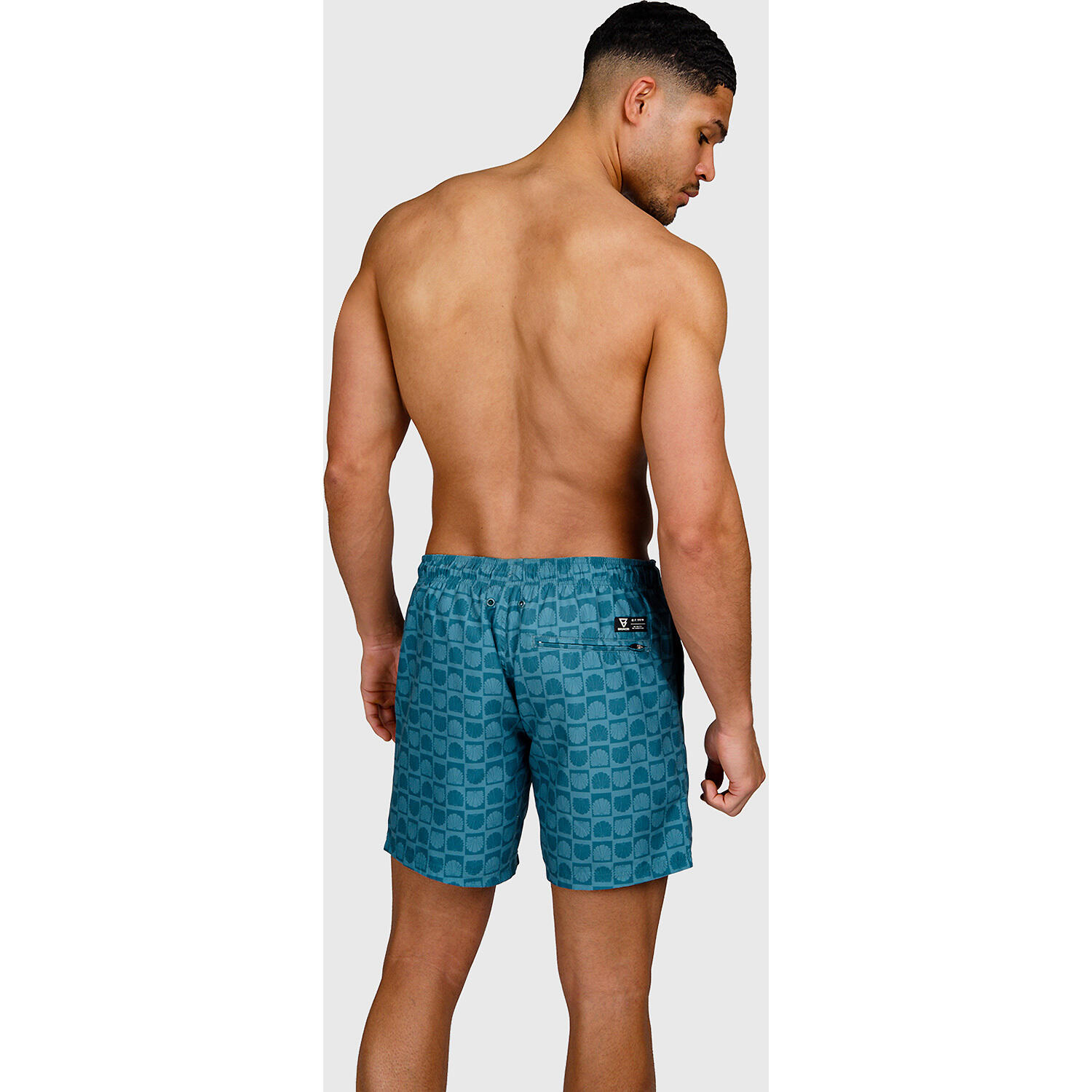 Heren Rits Zwemshort Cester Mini Shell Groen 2/7
