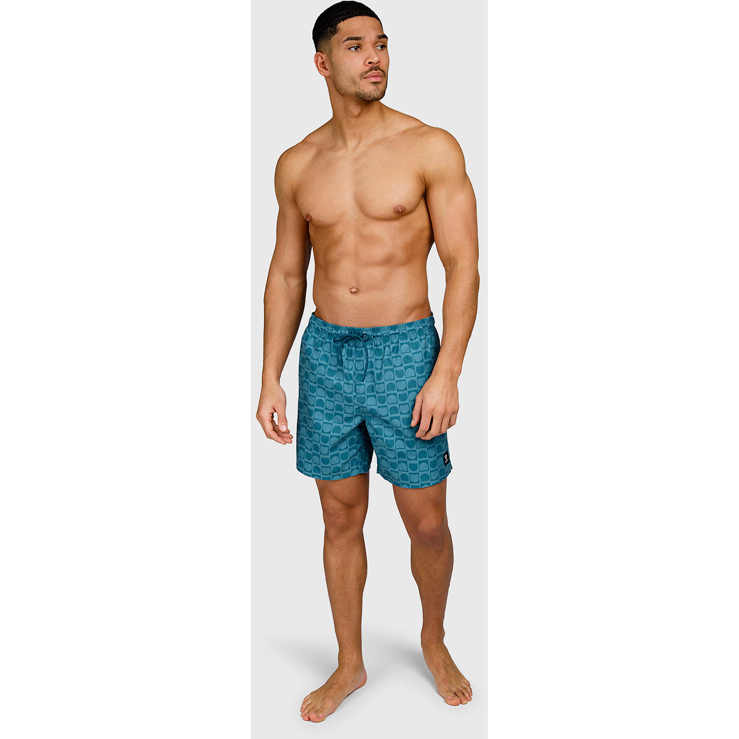 Heren Rits Zwemshort Cester Mini Shell Groen 5/7