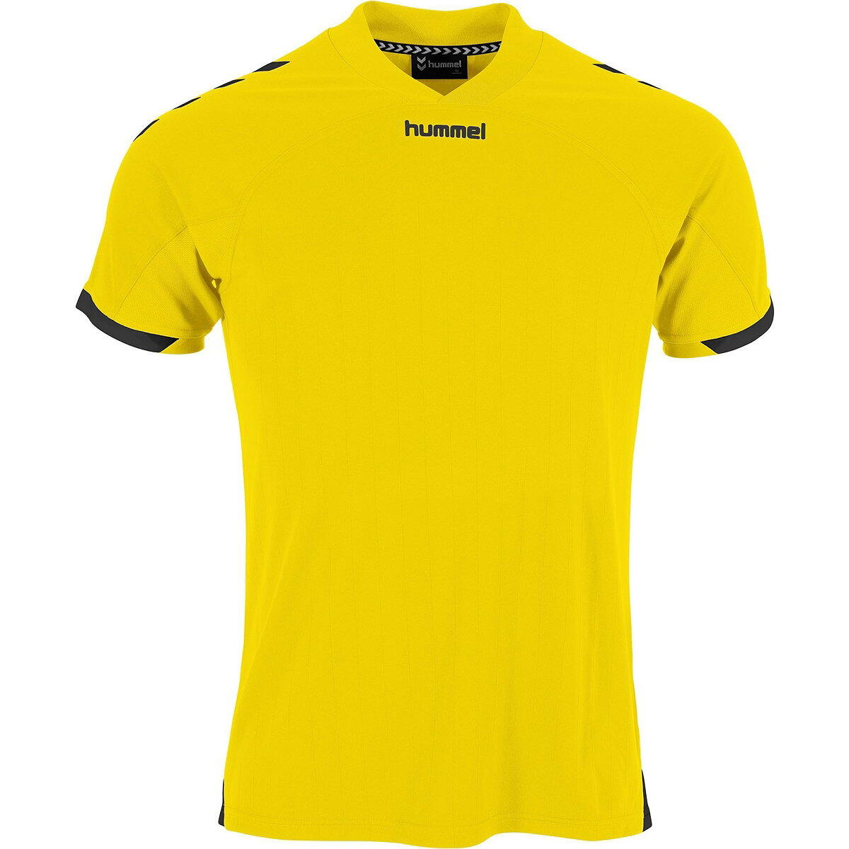 Hummel Fyn Shirt Korte Mouw Heren - Geel / Zwart 3/3