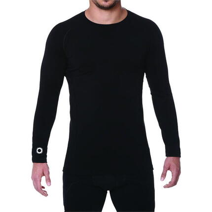 Elite Sport Maillot de Compression Manches Longues Hommes - Noir, M
