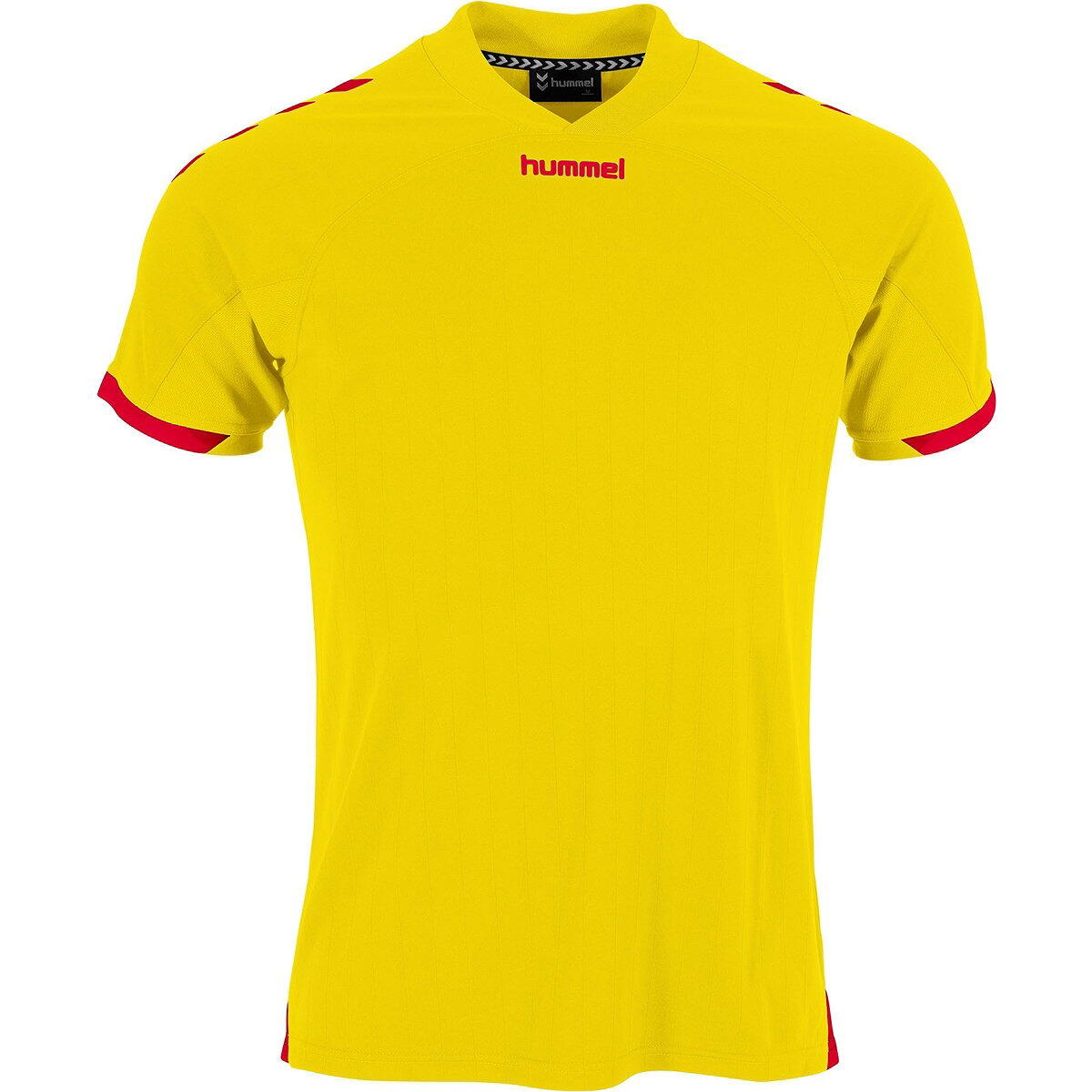 Hummel Fyn Shirt Korte Mouw Heren - Geel / Rood 2XL 3/3