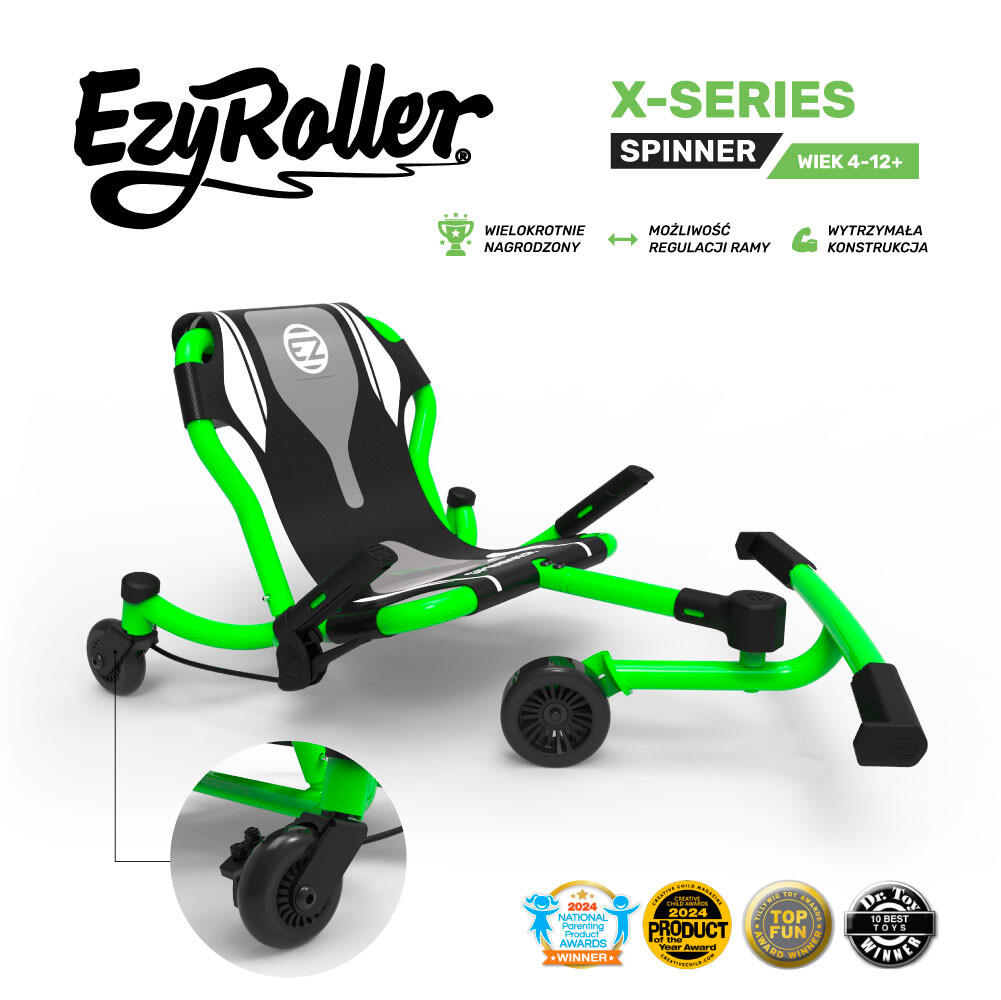 Gokart dla dzieci EzyRoller Spinner X Green z funkcją 360° 2/7