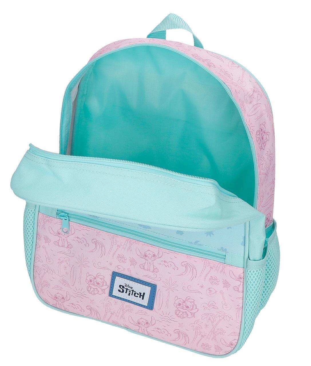 Mochila escolar com carrinho Stitch Beach & Love 25 cm Turquesa 3/5