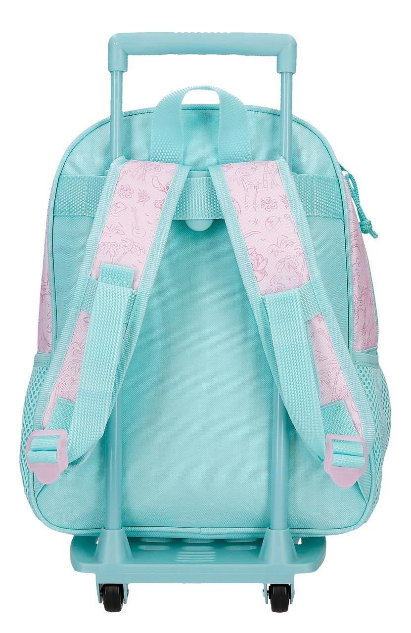 Mochila escolar com carrinho Stitch Beach & Love 25 cm Turquesa 2/5