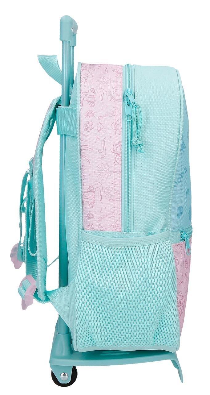 Mochila escolar com carrinho Stitch Beach & Love 25 cm Turquesa 4/5