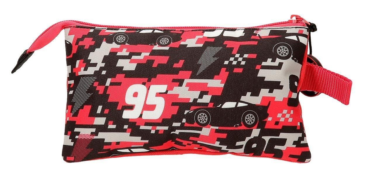 Estojo três compartimentos Cars Mcqueen Red Vermelho 2/5