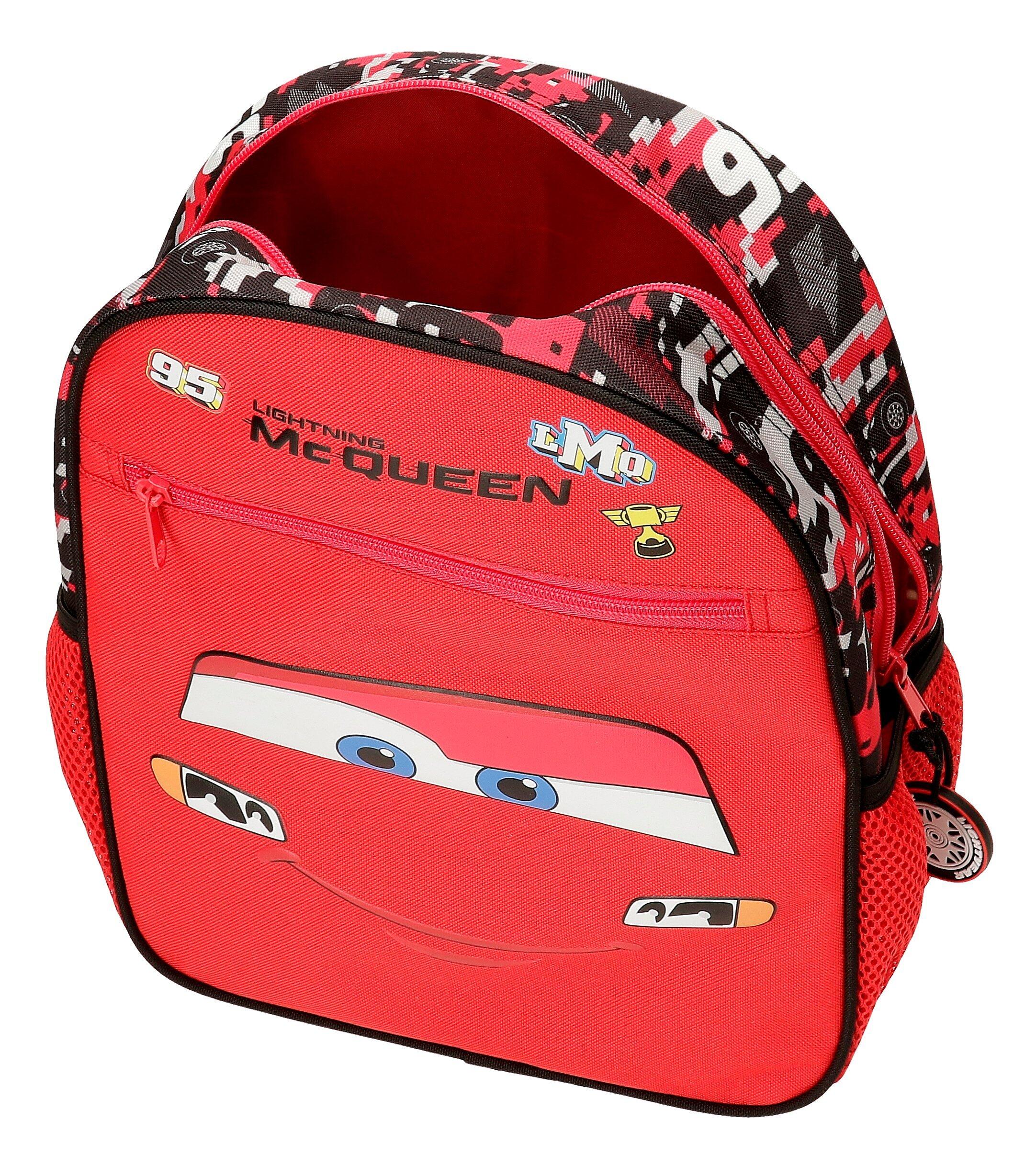 Mochila escolar adaptável a carrinho Cars Mcqueen Red 33 cm Vermelho 3/5