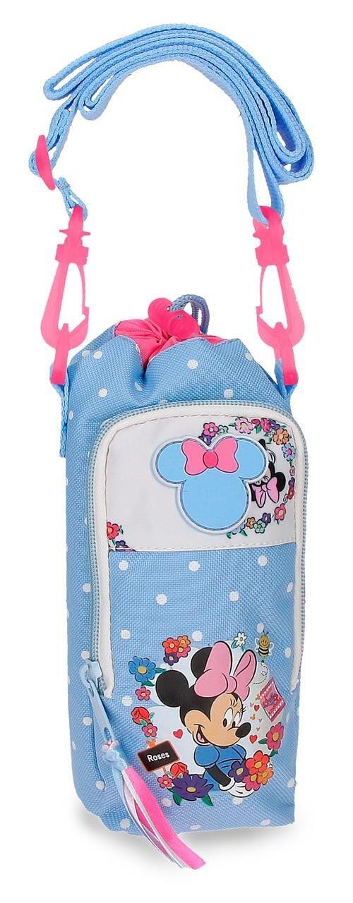 Bandolera Portabotella Minnie Flowers Azul Claro 1/5