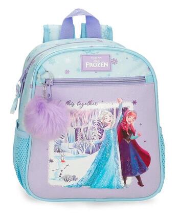 Mochila escolar adaptable a carro Frozen in this together 28 cm Lila