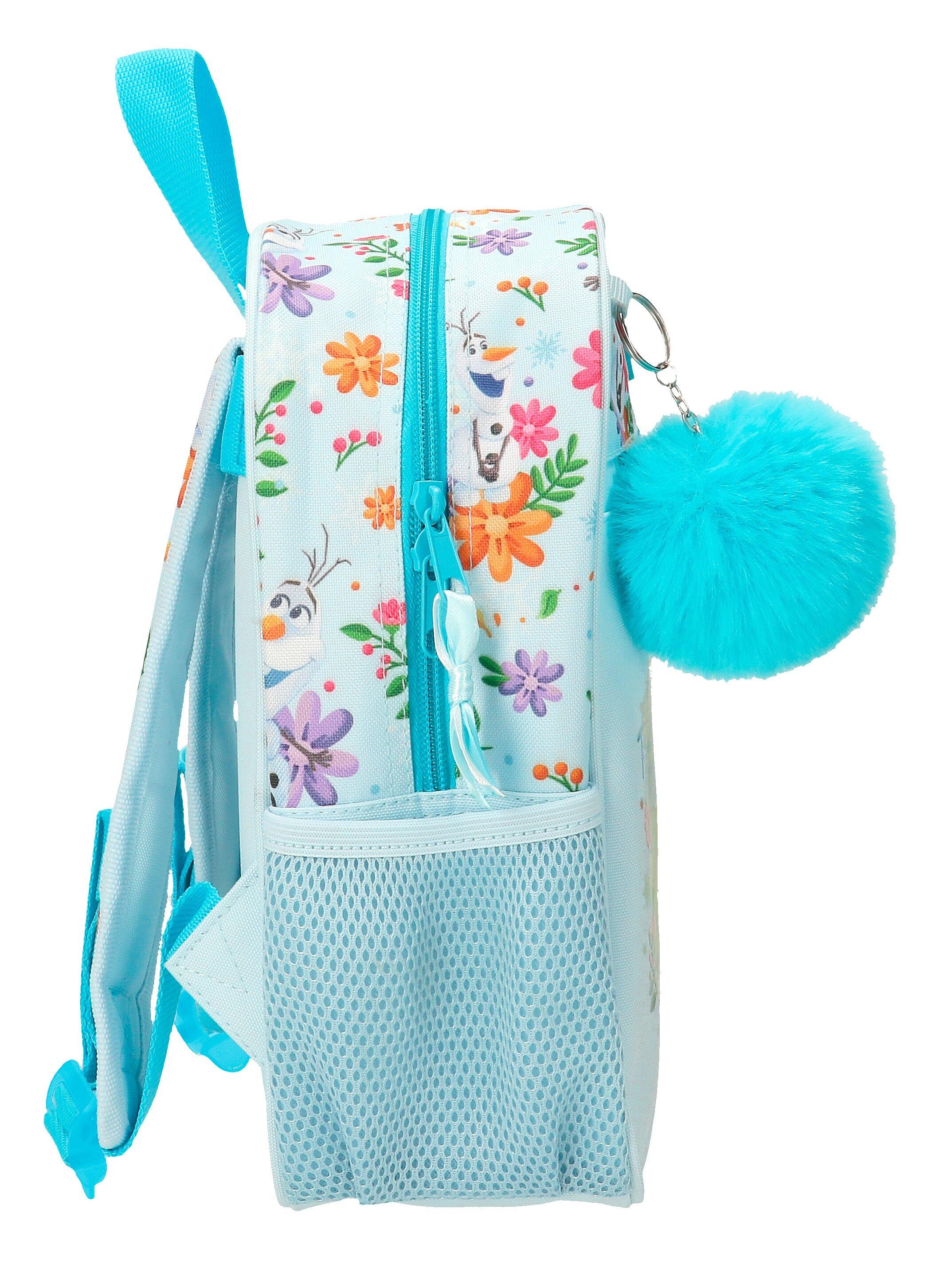 Mochila escolar adaptável a carrinho Frozen Forever 28 cm Azul Claro 4/5