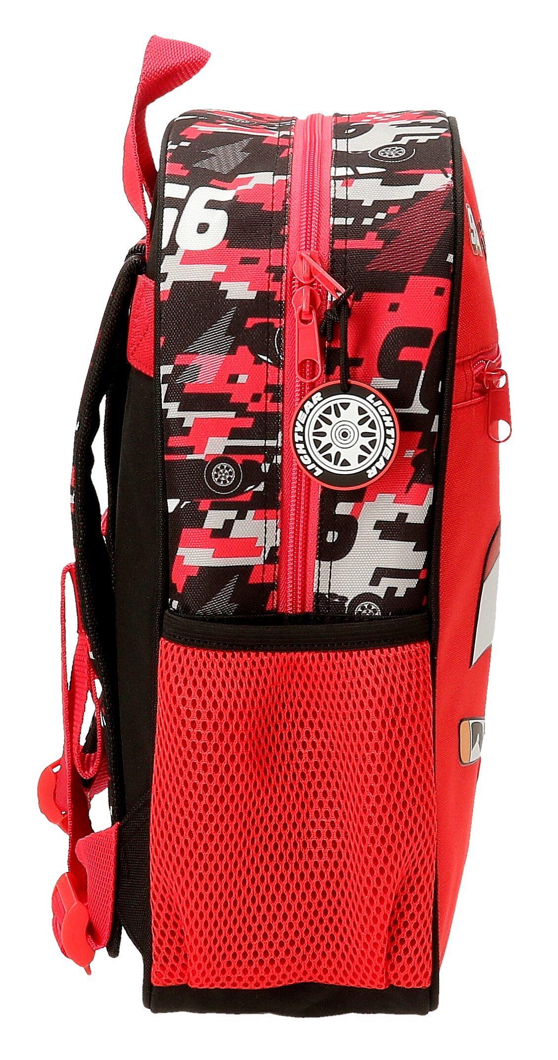 Mochila escolar adaptável a carrinho Cars Mcqueen Red 33 cm Vermelho 4/5