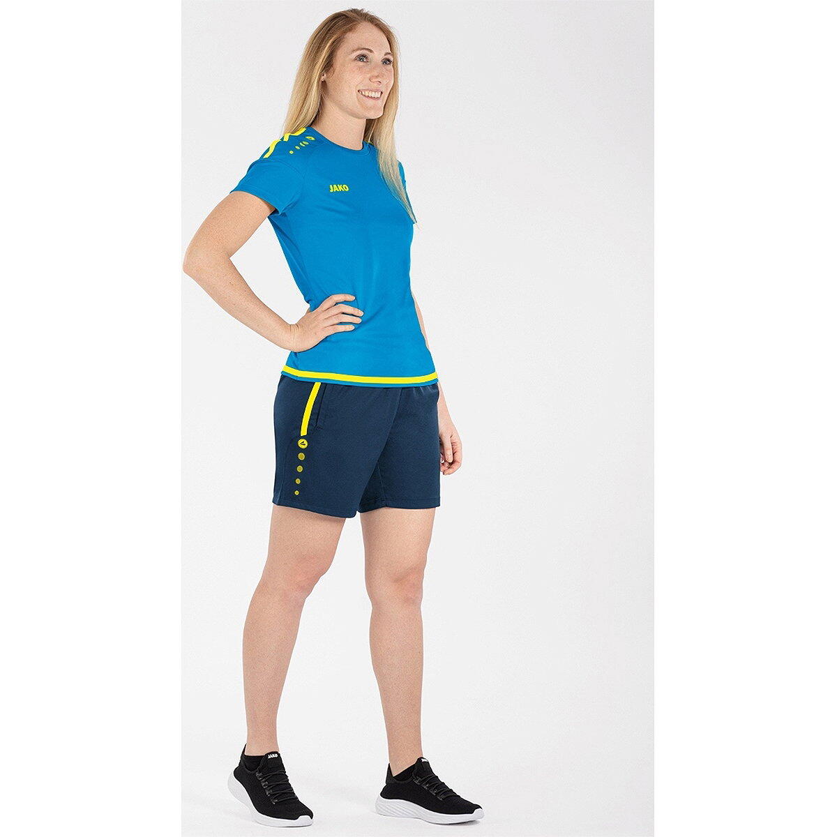 Jako Competition 2.0 short dames - Marine / Fluogeel 5/5