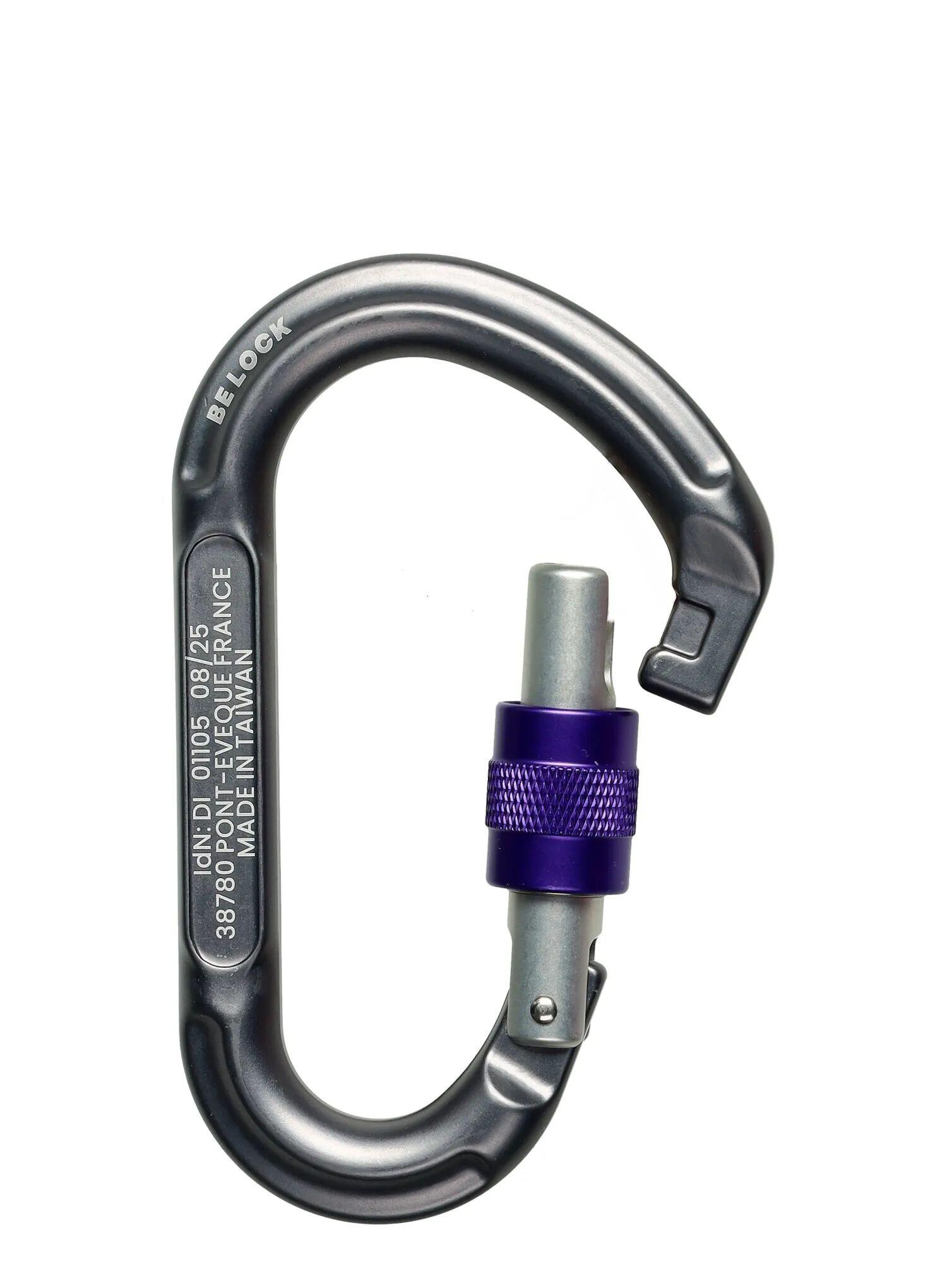 Karabinek wspinaczkowy Beal Be Lock Screw - darkstone 3/4