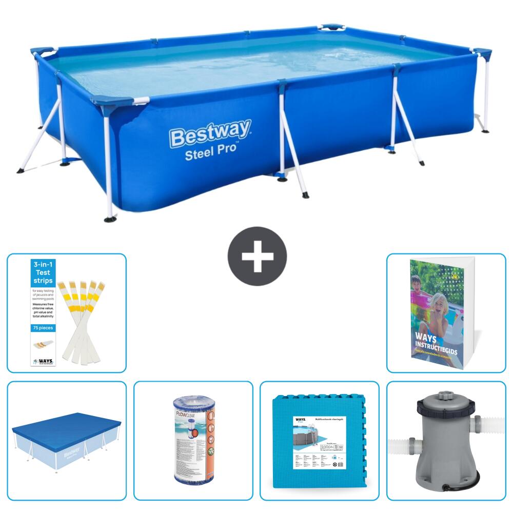 Bestway Steel Pro Rechteckig - 300x201x66 cm - 7-teilig  S146 1/7