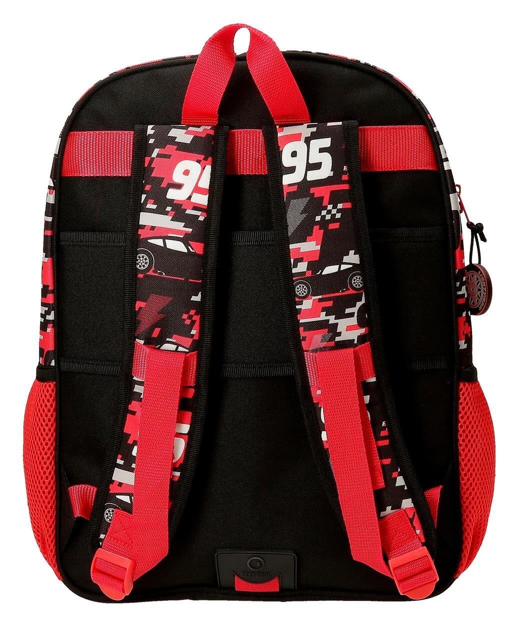 Mochila escolar adaptável a carrinho Cars Mcqueen Red 40 cm Vermelho 2/5