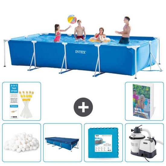 INTEX Piscina con estructura Rectangular - 450x220x84 cm - 7-piezas S159