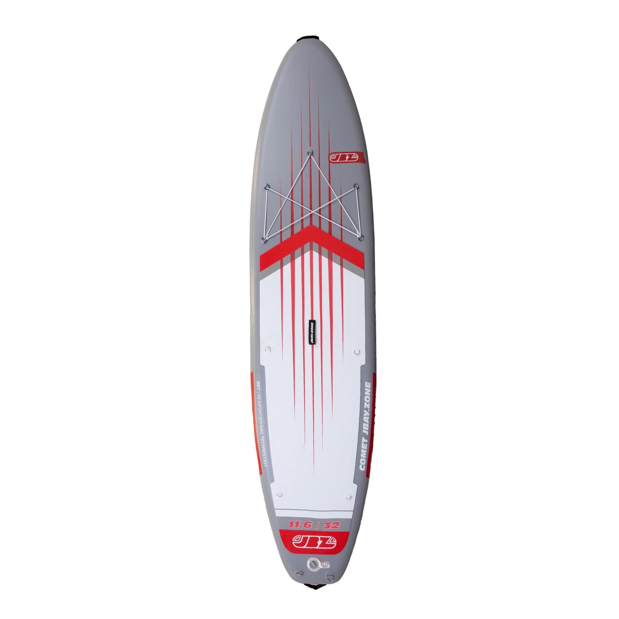 JBAY.ZONE Pack SUP Comet J3 ALLROUND gonfiabile 11.6 Grigio-Rosso 3/7
