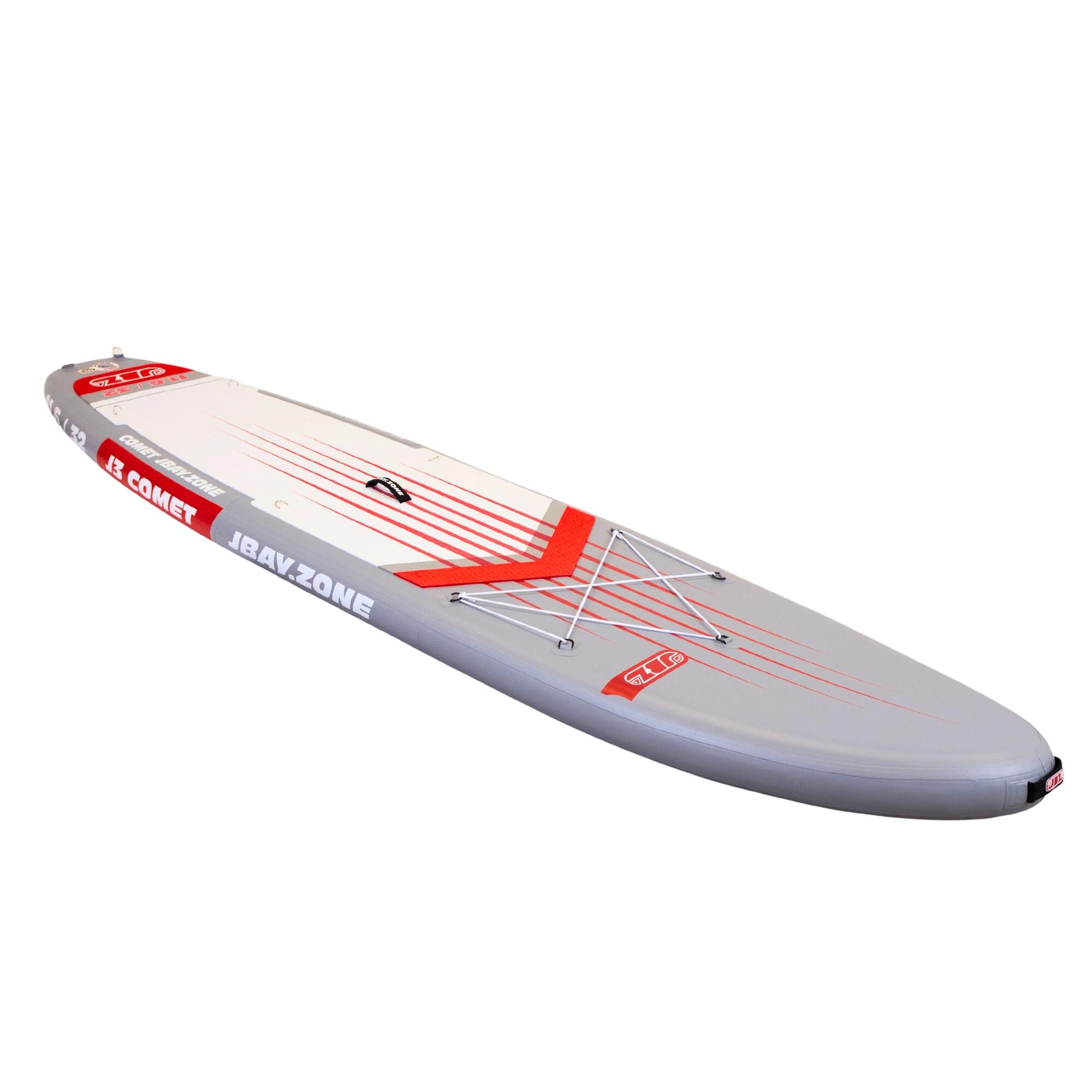 JBAY.ZONE Pack SUP Comet J3 ALLROUND gonfiabile 11.6 Grigio-Rosso 2/7